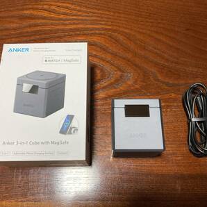 Anker 3-in-1 Cube with MagSafe マグネット式 3-in-1 ワイヤレス充電ステーション iPhone15 Apple Watch対応 中古の画像1