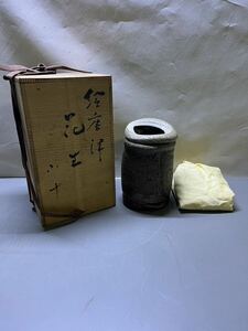Nishioka koju karatsu hansei Vase Vase Vase Pottery Hana Ichi Box Shipping Размер 80