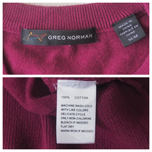 ☆送料無料☆ GREG NORMAN グレッグノーマン USA直輸入 古着 無地 Vネック ニット セーター メンズ M ワインレッド トップス 中古 即決_画像6