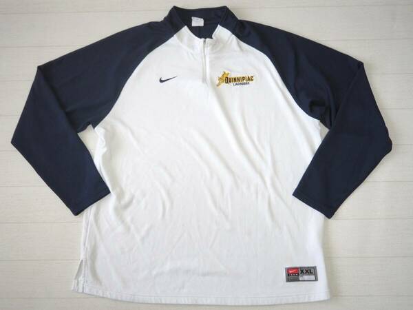 ☆送料無料☆ NIKE ナイキ USA直輸入 古着 クォータージップ ラグラン DRI-FIT プルオーバー メンズ XXL ネイビー トップス 中古 即決