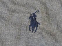 ☆送料無料☆ Polo by Ralph Lauren ポロ ラルフローレン USA直輸入 古着 ピマコットン ニット セーター メンズ XL グレー系 中古 トップス_画像4