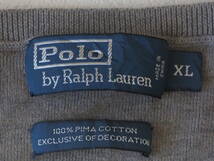 ☆送料無料☆ Polo by Ralph Lauren ポロ ラルフローレン USA直輸入 古着 ピマコットン ニット セーター メンズ XL グレー系 中古 トップス_画像7