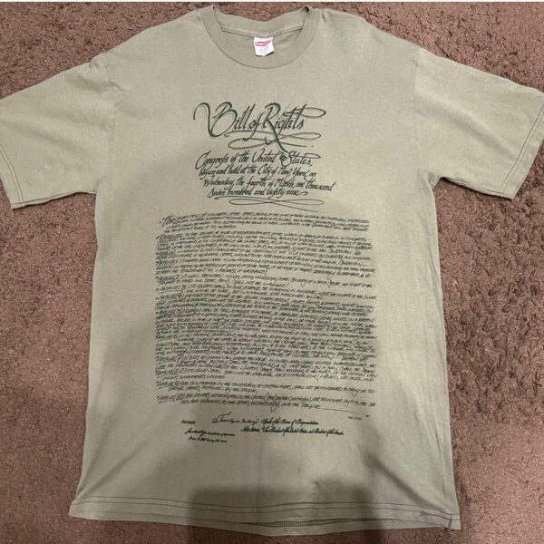 supreme 03S/S メッセージロゴTシャツ(Bill Of Rights Tee) 権利章典