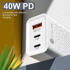 40W PD充電器 急速充電器★iPhone★Android★PD20w×2★１年保証