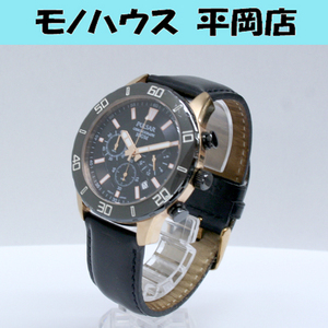 動作品 SEIKO PULSAR VD53-X105 クロノグラフ 24時間針 ブラック クオーツ式 セイコー パルサー 札幌市 清田区 平岡 Ｔ