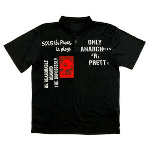 Anarchy Polo shirt Black & Red LL (Seditionaries Punk)