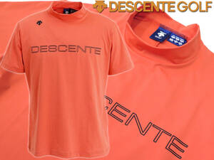 ●デサントゴルフ DESCENTE GOLF●新品　MOTION 3D　モックネックシャツ　オレンジ/L