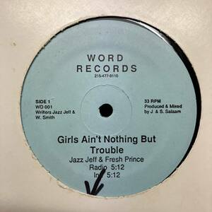 赤箱 HIPHOP,R&B JAZZ JEFF & FRESH PRINCE - GIRLS AIN'T NOTHING BUT TROUBLE シングル レコード 中古品