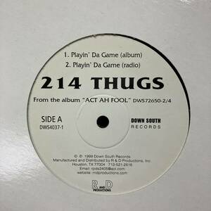 黒棚 HIPHOP,R&B 214 THUGS - PLAYIN' DA GAME シングル レコード 中古品