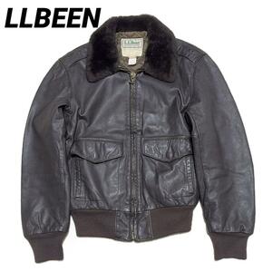 70s 美品 LLBEEN G-1 レザージャケット 40 キルティング