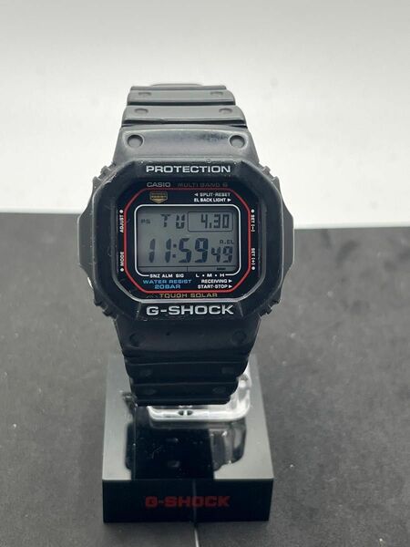 G-SHOCK GW-M5610-1JF 電波ソーラー　稼働美品　LEDライトブラックレッド　 Gショック　ガラス傷なし