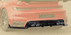 マンソリー ポルシェ 992 ターボ ディフューザー Ⅰ テールパイプ付き エアロパーツ カーボン MANSORY Porsche 992 Turbo