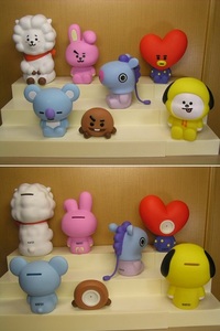 BTS BT21 ソフビ 貯金箱 ７種類セット ☆良品☆ 【即決】 ユニバースター COIN BANK フィギュア コインバンク