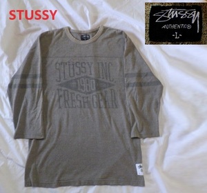 STUSSYステューシーフットボールTシャツL★七分Tシャツ