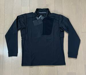 新品4300　高級アウトドアOEM工場直販品　温暖時期用薄手ベースレイヤー　胸ポケット　黒XL