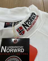 新品4368　Geographical Norway　冬用ハイネックポリエステル起毛ミドルレイヤー　白　XL_画像4