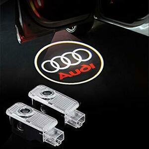 【超綺麗】Audi Audi 4リング+Audi カーテシ ウェルカムランプ Light 2個 カーテシー A1A4A5A6A7A8S4S5S6S7S8RS4RS5RS6RS7Q5Q7R8