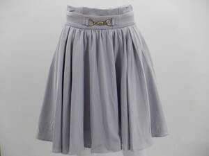 [ new goods ][INGNI wing ] front bit attaching flair skirt / gray blue [ including in a package possibility ][ skirt ][ bottoms ]