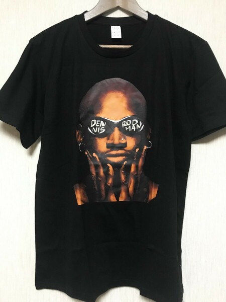 Dennis Rodman デニスロッドマン Tシャツ サイズL ブラック black bulls jordan シカゴブルズ バスケットボール 半袖