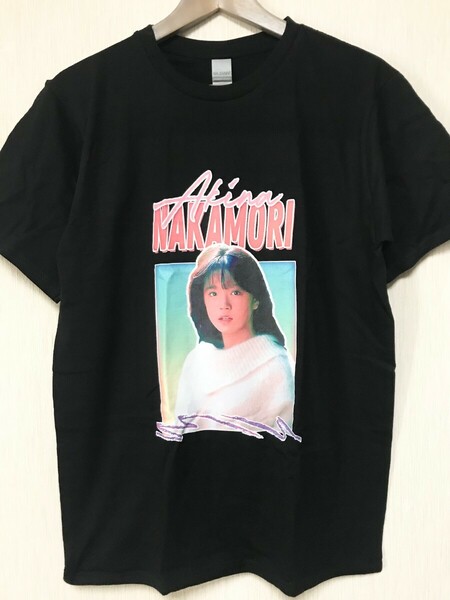 Akina Nakamori 中森明菜 ラップTシャツ 希少 ブラック 黒色 80年代 90年代 POP 歌手 アイドル 歌謡曲 ポップス ユニバーサル デザイヤー