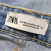 35 【ZARA】 ザラ ストレッチ カットオフ デニム ジーンズ ジーパン ボトムス パンツ EUR40 USA8 MEX30 Lサイズ 切りっぱなし レディース_画像7