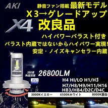 LEDヘッドライト フォグランプ 改良 X4 車検対応 LED H4(Hi/Lo) Ｄ２s d2r/ｄ４s d4r/H1/H3/H7/H8/H9/H10/H11/H16/HB3/HB4　6500ｋ/8000ｋ/_画像1