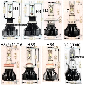 LED ヘッドライト フォグランプ X4 車検対応 H4(Hi/Lo) Ｄ２s d2r/ｄ４s d4r/H1/H3/H7/H8/H9/H10/H11/H16/HB3/HB4 6500ｋ/8000ｋ/3000kの画像6