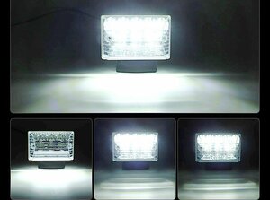10個　LED サイドマーカー サイドランプ 角型 24V トラック　ダウンライト機能　クリア　白　側面　白