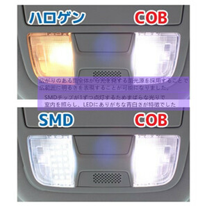 led T10 ルームランプ 31mm/33mm  １個入り 室内灯 ホワイト COB面発光 6500ｋ  ルーム球の画像2