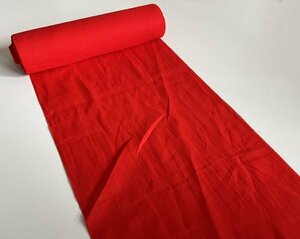 KIRUKIRU cloth trunk lining cotton ground length 21m50cm width 35. red plain red color raw materials material cloth remake Japanese clothing manufacture 