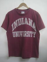 一点物!! ONEITA オニータ ビンテージ プリント Tシャツ 良柄 アメカジ INDIANA UNIVERSITY MADE IN USA サイズ M(38-40)_画像1