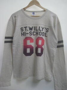 一点物!! RUSSELL ATHLETIC ラッセルアスレチック アメカジ系 プリントロンT ナンバリング仕様 ST.WILLY'S HI-SCHOOL サイズ M