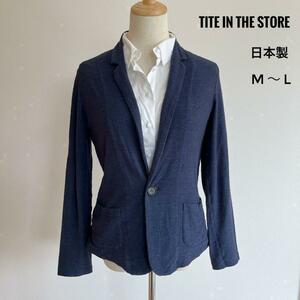 TITE IN THE STORE ティテインザストア 薄手　テーラードジャケット スーツ　日本製　ネイビー　M