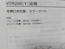 ☆VTR250 MC33　サービスマニュアル＆パーツリスト 　キャブ車　☆_画像4