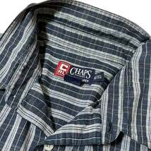 TC578ね@ CHAPS ラルフローレン ボタンダウン チェックシャツ 半袖 メンズ XLサイズ_画像7