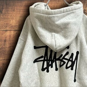 TC579さ＠ STUSSY 90s バックロゴ フルジップアップ パーカー 長袖 メンズ Sサイズ 0.9の画像1