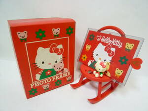 KT166*SANRIO old Logo 1994 year that time thing Hello Kitty Chan rocking chair - photo frame rare!! vintage!!