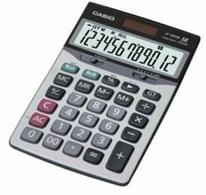 カシオ 卓上タイプ 12桁 電卓【ジャストサイズ】 CASIO 本格実務電卓 JF-120VB-N