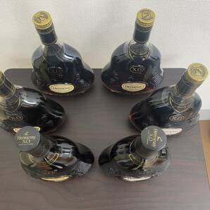 1円～ 6本セット Hennessy XO ヘネシー XO クリアボトル 金キャップ 黒キャップ の画像3