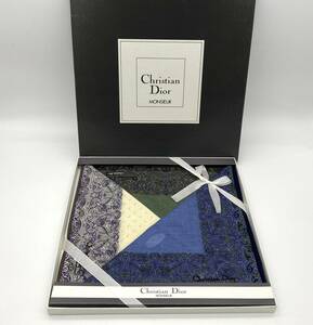 Christian Dior　クリスチャンディオール　MONSIEUR　ハンカチ　3枚セット　（0427-8）