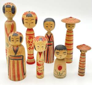  kokeshi kokesi8 пункт совместно традиция прикладное искусство . земля игрушка народные товары (0424-5)