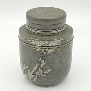 茶壺 錫製 茶葉入れ 煎茶道具 錫 （0425-1）の画像3
