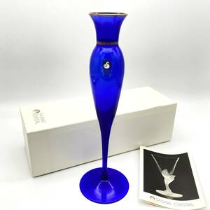 SASAKI CRYSTAL Sasaki crystal vase one wheel ..(0425-14)