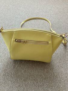 NATURALBEAUTYBASIC yellow color spring color shoulder bag handbag 2WAY unused 15*27