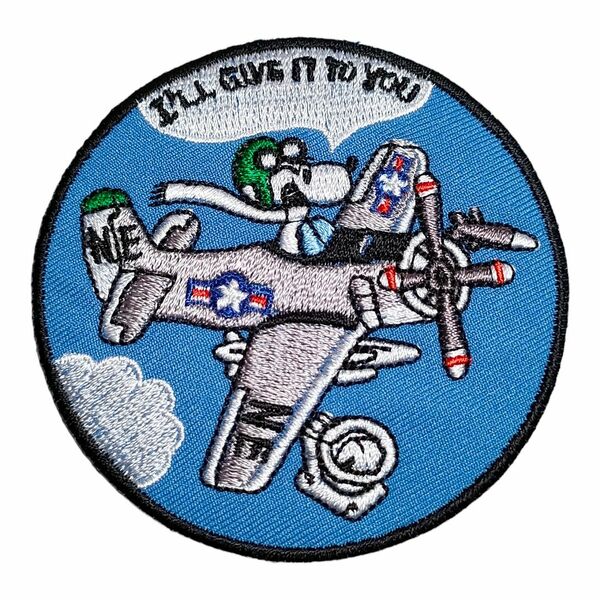 再入荷★A-4【 アイロンワッペン 】 刺繍ワッペン アップリケ リメイク SNOOPY スヌーピー military 戦闘機