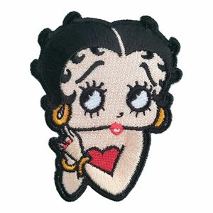 A-41【 アイロンワッペン 】 刺繍ワッペン アップリケ リメイク ベティちゃん ベティ Betty Boop ベティーブープ