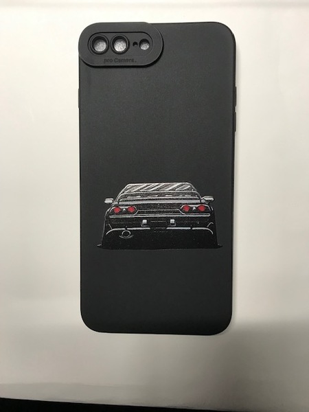誰も持ってない？GT-R　R32リヤショット　iphone７プラスまたは８プラス用　シリコンケース　送料サービス！