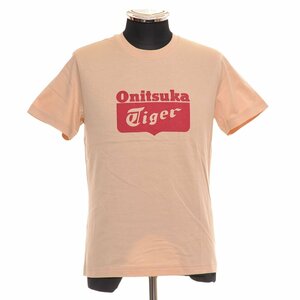 ◆506431 未使用品 Onistuka Tiger オニツカタイガー ◆Tシャツ 半袖 ロゴプリント OKT338 サイズS メンズ ベージュ