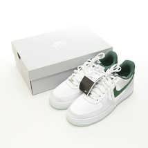 ●510850 未使用品 NIKE ◆AIR FORCE 1 '07 Nike by You エアフォース FJ4146-103 サイズ28.5cm サテン メンズ ホワイト グリーン_画像7