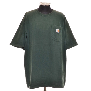 〇484649 Carhartt カーハート ○ポケットTシャツ 半袖 オリジナルフィット サイズL メンズ グリーン